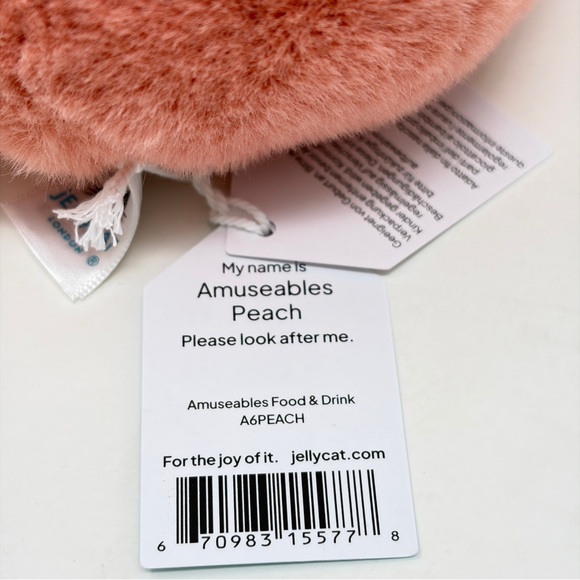 Jellycat Amuseables Peach, NWT - Picture 5 of 7